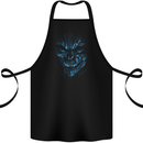Demon Skull Devil Satan Grim Reaper Gothic Cotton Apron 100% Organic Black