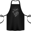 Demon Skull Devil Satan Grim Reaper Gothic Cotton Apron 100% Organic Black