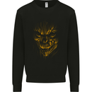 Demon Skull Devil Satan Grim Reaper Gothic Kids Sweatshirt Jumper Black