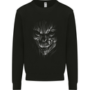Demon Skull Devil Satan Grim Reaper Gothic Kids Sweatshirt Jumper Black