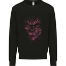 Demon Skull Devil Satan Grim Reaper Gothic Kids Sweatshirt Jumper Black