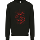 Demon Skull Devil Satan Grim Reaper Gothic Kids Sweatshirt Jumper Black