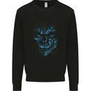 Demon Skull Devil Satan Grim Reaper Gothic Kids Sweatshirt Jumper Black
