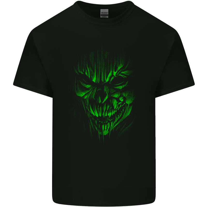Demon Skull Devil Satan Grim Reaper Gothic Kids T-Shirt Childrens Black