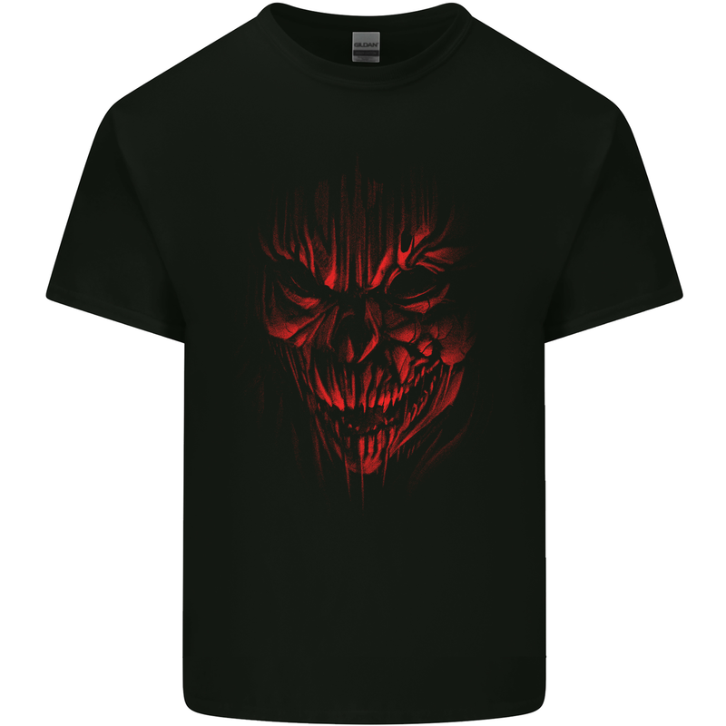 Demon Skull Devil Satan Grim Reaper Gothic Mens Cotton T-Shirt Tee Top Black