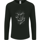 Demon Skull Devil Satan Grim Reaper Gothic Mens Long Sleeve T-Shirt Black
