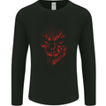 Demon Skull Devil Satan Grim Reaper Gothic Mens Long Sleeve T-Shirt Black