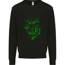 Demon Skull Devil Satan Grim Reaper Gothic Mens Sweatshirt Jumper Black