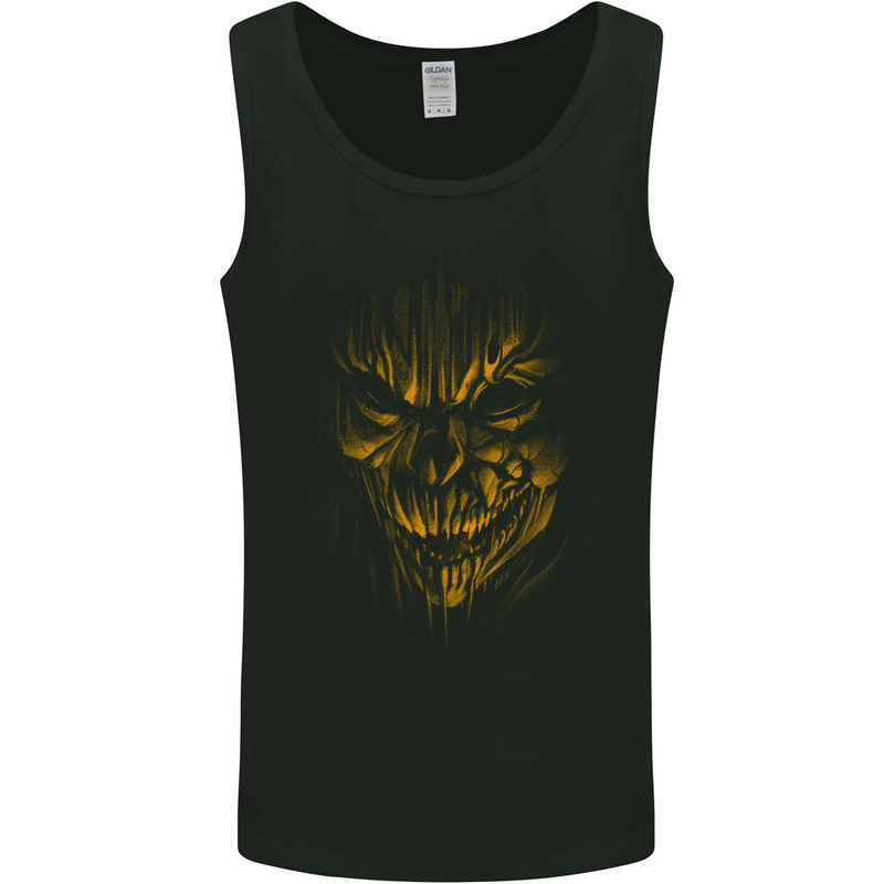 Demon Skull Devil Satan Grim Reaper Gothic Mens Vest Tank Top Black