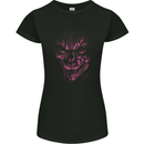 Demon Skull Devil Satan Grim Reaper Gothic Womens Petite Cut T-Shirt Black