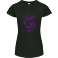 Demon Skull Devil Satan Grim Reaper Gothic Womens Petite Cut T-Shirt Black