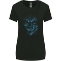 Demon Skull Devil Satan Grim Reaper Gothic Womens Wider Cut T-Shirt Black