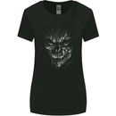 Demon Skull Devil Satan Grim Reaper Gothic Womens Wider Cut T-Shirt Black