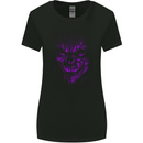 Demon Skull Devil Satan Grim Reaper Gothic Womens Wider Cut T-Shirt Black