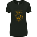 Demon Skull Devil Satan Grim Reaper Gothic Womens Wider Cut T-Shirt Black