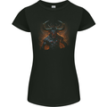 Demonic Bull From Hell Evil Demon Womens Petite Cut T-Shirt Black