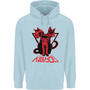 Demonic Cats Halloween Horror Witch Demons Childrens Kids Hoodie Light Blue