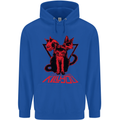 Demonic Cats Halloween Horror Witch Demons Childrens Kids Hoodie Royal Blue