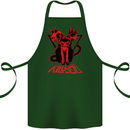 Demonic Cats Halloween Horror Witch Demons Cotton Apron 100% Organic Forest Green