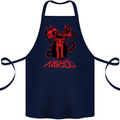 Demonic Cats Halloween Horror Witch Demons Cotton Apron 100% Organic Navy Blue