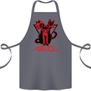 Demonic Cats Halloween Horror Witch Demons Cotton Apron 100% Organic Steel