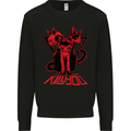 Demonic Cats Halloween Horror Witch Demons Kids Sweatshirt Jumper Black