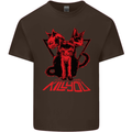 Demonic Cats Halloween Horror Witch Demons Kids T-Shirt Childrens Chocolate