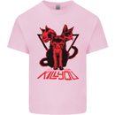 Demonic Cats Halloween Horror Witch Demons Kids T-Shirt Childrens Light Pink