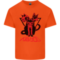 Demonic Cats Halloween Horror Witch Demons Kids T-Shirt Childrens Orange