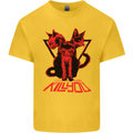 Demonic Cats Halloween Horror Witch Demons Kids T-Shirt Childrens Yellow