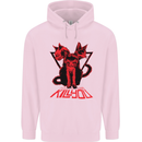 Demonic Cats Halloween Horror Witch Demons Mens 80% Cotton Hoodie Light Pink