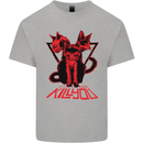 Demonic Cats Halloween Horror Witch Demons Mens Cotton T-Shirt Tee Top Sports Grey