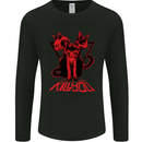 Demonic Cats Halloween Horror Witch Demons Mens Long Sleeve T-Shirt Black