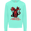 Demonic Cats Halloween Horror Witch Demons Mens Sweatshirt Jumper Peppermint
