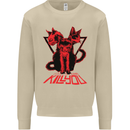 Demonic Cats Halloween Horror Witch Demons Mens Sweatshirt Jumper Sand
