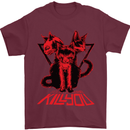 Demonic Cats Halloween Horror Witch Demons Mens T-Shirt Cotton Gildan Maroon