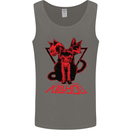 Demonic Cats Halloween Horror Witch Demons Mens Vest Tank Top Charcoal