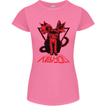Demonic Cats Halloween Horror Witch Demons Womens Petite Cut T-Shirt Azalea