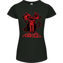 Demonic Cats Halloween Horror Witch Demons Womens Petite Cut T-Shirt Black