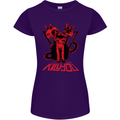 Demonic Cats Halloween Horror Witch Demons Womens Petite Cut T-Shirt Purple