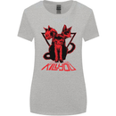 Demonic Cats Halloween Horror Witch Demons Womens Wider Cut T-Shirt Sports Grey