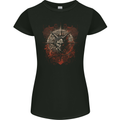 Demonic Satan Dark Magic Skull Gothic Fantasy Womens Petite Cut T-Shirt Black