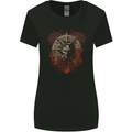Demonic Satan Dark Magic Skull Gothic Fantasy Womens Wider Cut T-Shirt Black