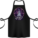 Demonic Satanic Rabbit With Skulls Cotton Apron 100% Organic Black