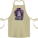 Demonic Satanic Rabbit With Skulls Cotton Apron 100% Organic Khaki