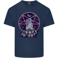 Demonic Satanic Rabbit With Skulls Kids T-Shirt Childrens Navy Blue