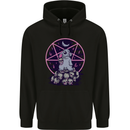 Demonic Satanic Rabbit With Skulls Mens 80% Cotton Hoodie Black