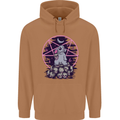 Demonic Satanic Rabbit With Skulls Mens 80% Cotton Hoodie Caramel Latte