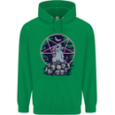 Demonic Satanic Rabbit With Skulls Mens 80% Cotton Hoodie Irish Green