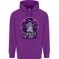Demonic Satanic Rabbit With Skulls Mens 80% Cotton Hoodie Purple